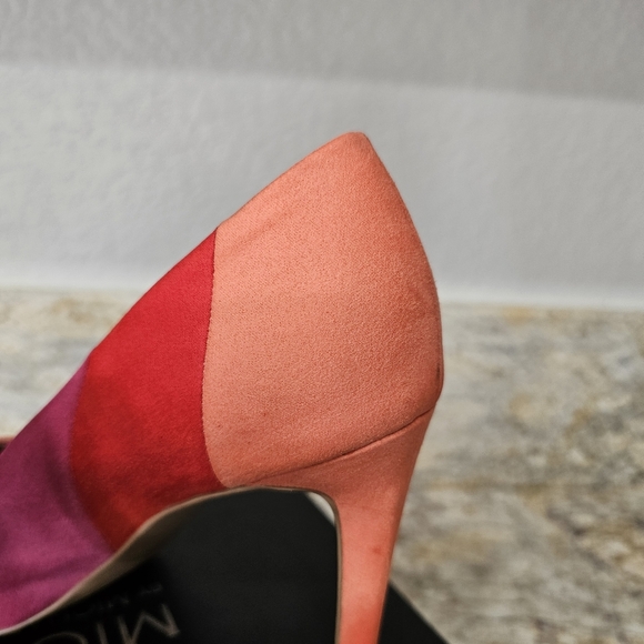 Michael By Micahel Shannon Multicolor Patchwork Heels Size 10 - Picture 2 of 10